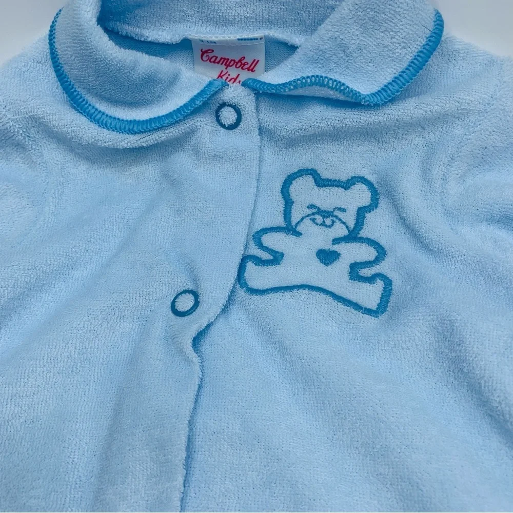 Vintage 1986 Campbell Kids by Carter's TerryCloth Footie Pajamas Small to 11lbs